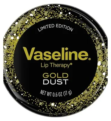 Vaseline Lip Therapy Limited Edition Gold Dust Lip Balm Tin 17g • £19.49