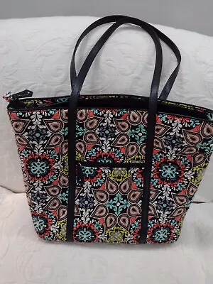 Vera Bradley Haymarket Paisley Large Tote Bag  6 Inside Pockets Gently Used • $19.99