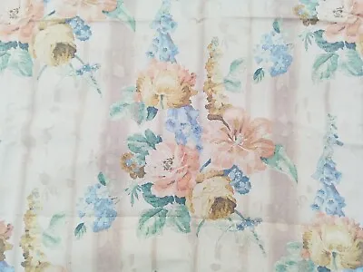 Vintage Warwick Genevieve Upholstery Fabric Floral 100x142cm Rose Foxglove  • £6.95