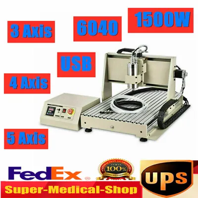 USB 3 Axis/4Axis/5Axis CNC 6040 Router Desktop Engraver 3D Cut Drilling Machine • $1059