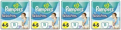 4xPampers Splashers Swim Nappies Size 4-5(unisex)Disposable Swimming Pants11Pack • £14.99