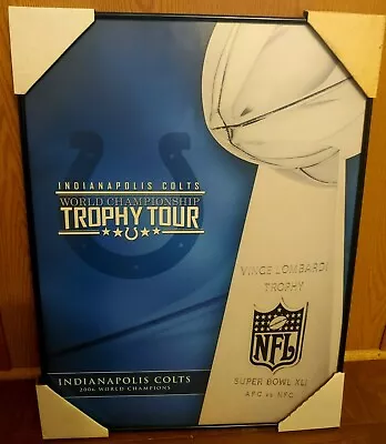 One-of-a-kind Indianapolis Colts Super Bowl Xli Trophy Framed Picture - Sharp! • $50