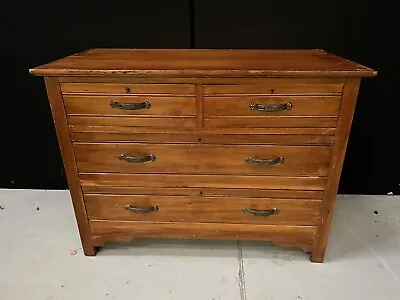 £75 • Buy Antique Edwardian Satinwood Chest Of 4drawers * Can Deliver