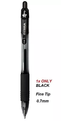 Zebra Z-Grip Retractable Ballpoint Pen FINE Point 0.7mm - 1x Only Black • $4.95