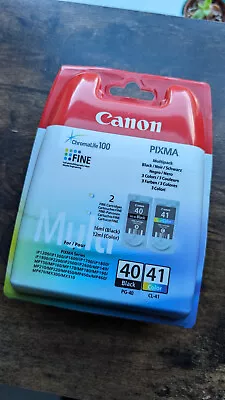 Genuine Canon Ink Multipack - PG-40 BLACK + CL-41 COLOUR (INC VAT) BOXED • £26.99