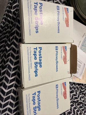 £30.95 • Buy Lot 3 Boxes Pitney Bowes Postage Tape Strips 613-8 K700 300 Each