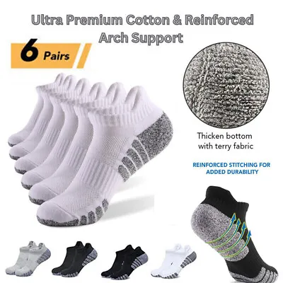 6 Pairs Mens Womens Warm Thick Winter Ankle Trainer Cotton Gym Sports Socks • $10.49