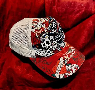 Don Ed Hardy By Christian Audiglier NYC Skull  W/Swarovski Crystals SnapBack • $33.89