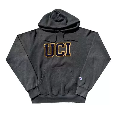 UC Irvine Anteaters Embroidered College Hoodie Gray  Champion Size Small • $25