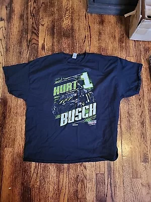 Kurt Busch Nascar #1 Black T-Shirt 2018 Chip Ganassi Racing 3XL Needs Cleaning • $9.99