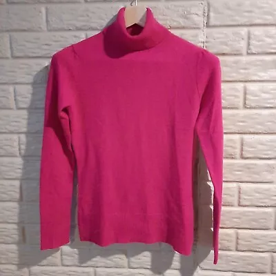 Victor Alfaro Cashmere Sweater Womens Size Small Pink Soft Turtleneck Barbiecore • $19.91