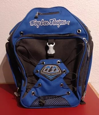 Troy Lee Designs Backpack Racing Team Moto Multi Pocket Blue EUC  • $59.99