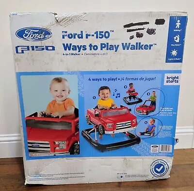 Bright Starts Ford F-150 4-in-1 Red Baby Activity Center & Push Walker *READ* • $39.99