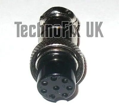 8 Pin Microphone Connector Locking Plug Mike (GX16-8) For Many Popular Radios • £1.68