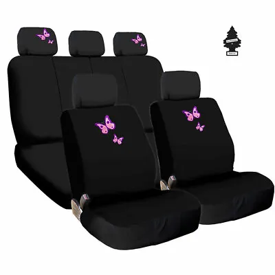 For VW New Butterfly Black Fabric Car Truck SUV Seat Covers Gift Set  • $41.88