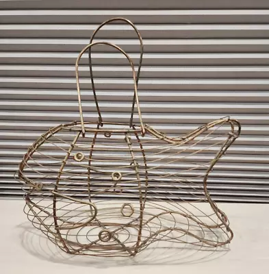 Wire Fish Shaped Egg Basket With Handles  • $20