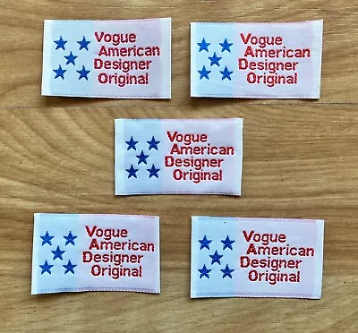 VOGUE AMERICAN DESIGNER ORIGINAL Labels Lot Of 5 UNUSED Vogue Sewing Patterns  • $24.88