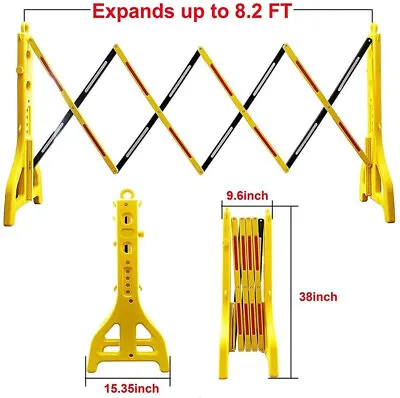 £59.99 • Buy Folding Safety Barrier 2.5m (Crowd Control Retractable Expandable Yellow Temp)