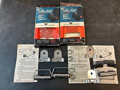 FoMoCo Logo BORG WARNER Hot Rod Custom ROLL-A-BELT Auto Seat Belt REELS FORD • $69.99