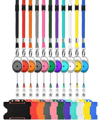 £4.50 • Buy Trio ID Lanyard Neck Strap Rigid Badge Pass Plastic Card Holder & YoYo Reel Clip