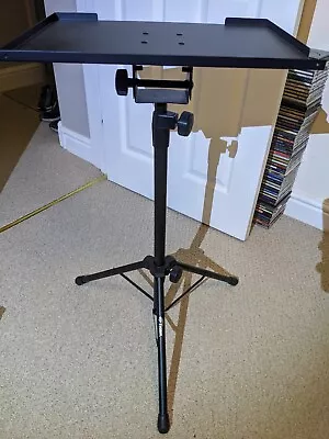 Laptop Or Projector Stand - Height Adjustable With Tripod Legs - Black • £0.99