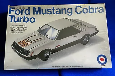 Mustang Cobra Turbo  1/20 Scale MODEL KIT  35+ Years Old. ENTEX Japan • $78
