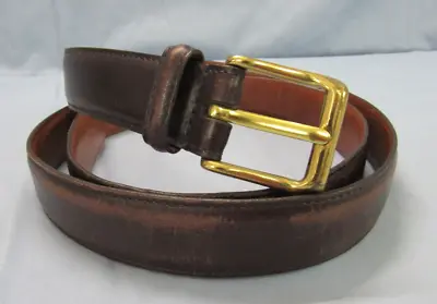 COACH Men's 5950 BROWN GENUINE LEATHER Gold Hardware DRESS CASUAL Belt Sz 42 • $27.20