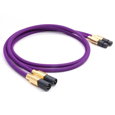 Pair 6​N Copper Balanced XLR Cable HIFI Audio Interconnect Signal Cables Cord • £84