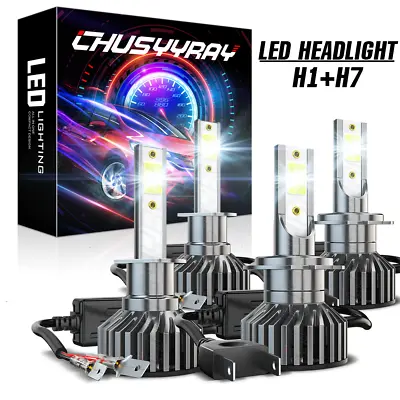 4x Combo H1+H7 LED Headlight Kit High Low Beam Bulbs For Nissan 350Z 2003-2005 • $72.83