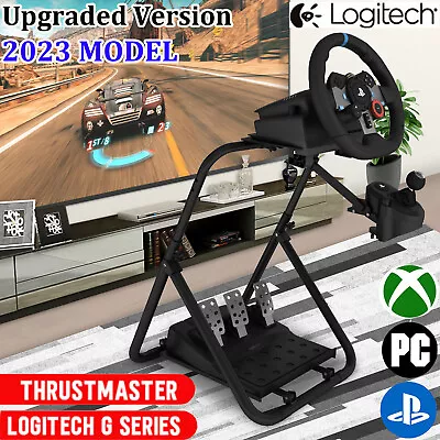 Foldable Racing Simulator Cockpit Gaming Stand For Logitech Thrustmaster Xbox PC • $110.44