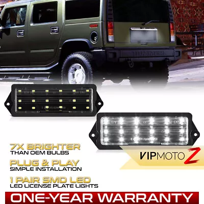 Full LED White License Plate Lamps Tag Lights Pair Set For 2003-2007 Hummer H2 • $17.95