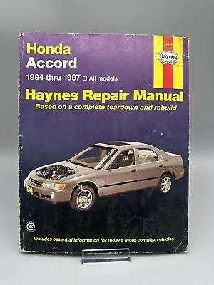 Honda Accord 1994-97 Haynes Auto Repair Manual All Models With Wiring Diagrams • $12.99