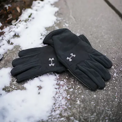 Under Armour Unisex Survivor Coldgear Infrared Fleece Gloves Black Medium • £19.99