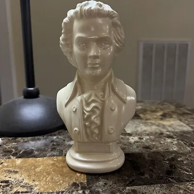 Arnel's Motzart Bust White Ceramic Bust Composer Musician 8-1/2  Tally • $19.99