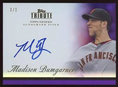 2012 Topps Tribute Madison Bumgarner Purple Auto Autograph #1/1 One-of-one • $269.99