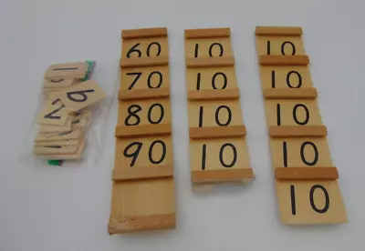 Teen And Ten Boards With 2 Sets Of Wooden Tiles Montessori Golden Bead • $20