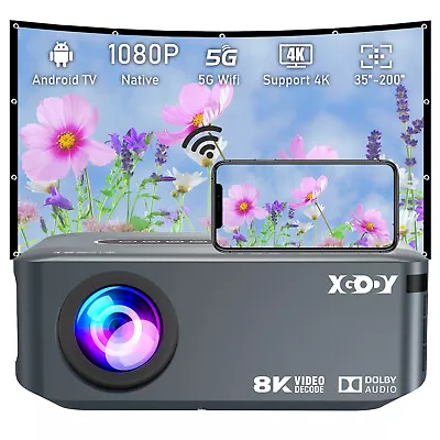 Projector Native 1080P 4K Mini Video Home Theater Cinema HDMI Phone Android TV • $124.99