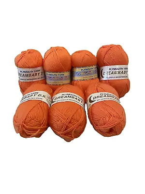 Plymouth Yarn 7 Skeins Dream Baby Orange Yarn • $16.80