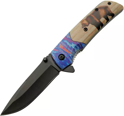 Rite Edge 300564-BE Voodoo Linerlock Bear Folding Pocket Knife • $12.29