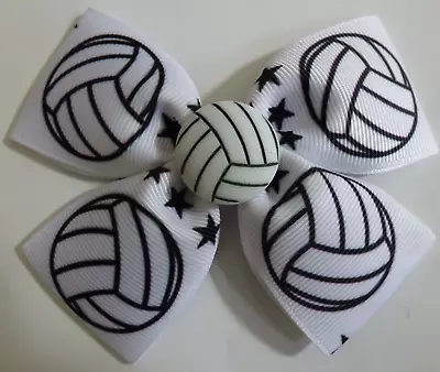 Volleyball 4  Handmade Grosgrain Hair Bow • $3.99