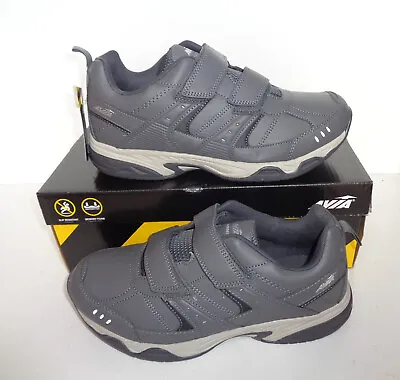 Mens WIDE FIT Grey Memory Foam Non Slip Trainers Casual Shoes New Sizes 6.5-13 • £18.48