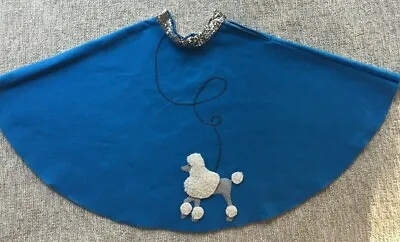 Handmade Turquoise Felt Poodle Dog Skirt   25” Waist   27” Length  • $19.99