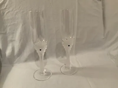 Faberge Pair Of 10” Champagne Goblets Christmas Star Of The North • $75