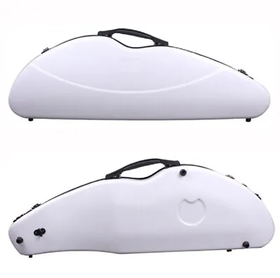 White Violin Case 4/4 Full Size Carbon Fiber Violin Case With Back Strap & Lock • $127.39