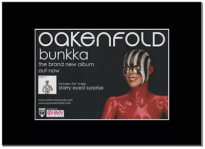 Paul Oakenfold - Bunkka       - A4 Matted Mounted Magazine Artwork • $11.18