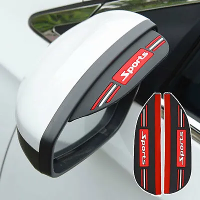 $6.80 • Buy 2x Sports Car Rear View Mirror Rain Eyebrow Protector Cover Sunvisor Accessories