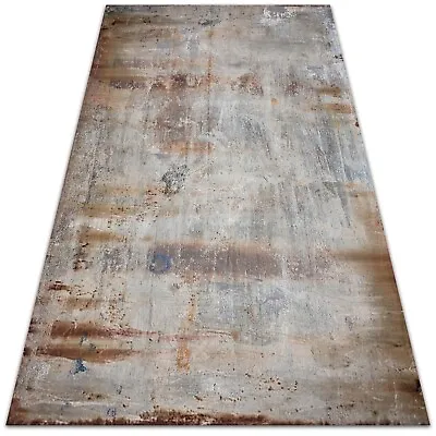 Vinyl Outdoor Carpet Flooring PVC Rug Balcony Patio Mat Carpet Metal Rust 60x90 • £43.95