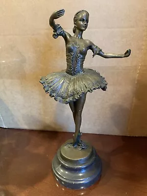Aldo Vitaleh Prima Ballerina Bronze Sculpture Art Deco Marble Base Figurine Gift • $499.99