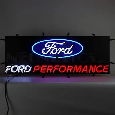 Ford Performance Neon Sign Mustang F-150 Garage Wall Lamp Light Hand Blown Glass • $424.99