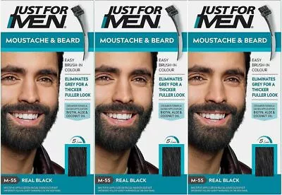 Just For Men Colour Dye Gel Moustache And Beard - M55 - 3 PACK • £24.95